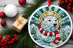 Round Christmas Ornament Sublimation|Clipart Product Image 1