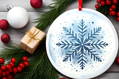 Round Christmass Ornament PNG Product Image 2