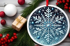 Round Christmass Ornament PNG Product Image 2