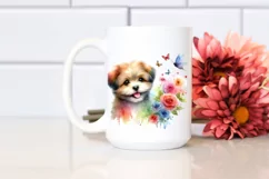 Colorful Dog Watercolor PNG Product Image 2