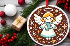 Round Christmas Ornament Sublimation|Clipart Product Image 1