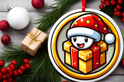 Round Christmass Ornament PNG Product Image 2