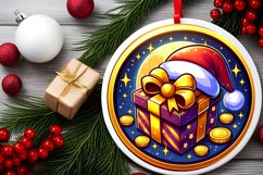 Round Christmas Ornament Sublimation|Clipart Product Image 2