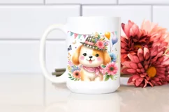 Colorful Cute Dog Whimsical Watercolor Product Image 2