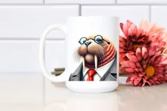 Whimsical Walrus Suit es Portrait | Sublimation Clipart Product Image 2