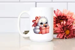 Cute Winter Baby Flamingo PNG Product Image 2
