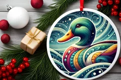 Round Christmas Ornament Sublimation|Clipart Product Image 1
