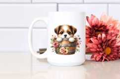 Cute Baby Dog in Watercolor, Transparent PNG Product Image 2