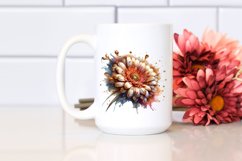 Abstract Glossy Gerbera Watercolor | Sublimation | Clipart Product Image 2
