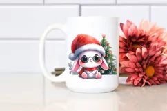 Adorable Bunny with Santa Hat, Transparent PNG Product Image 2