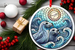 Round Christmass Ornament PNG Product Image 2