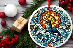 Round Christmass Ornament PNG Product Image 2
