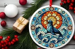 Round Christmas Ornament Sublimation|Clipart Product Image 2