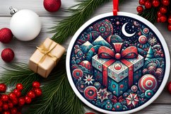 Round Christmas Ornament Sublimation|Clipart Product Image 2