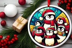 Round Christmas Ornament Sublimation|Clipart Product Image 2