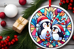 Round Christmass Ornament PNG Product Image 2