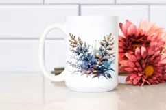 Detailed Lobelia Watercolor Clipart Product Image 2
