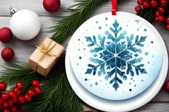 Round Christmas Ornament Sublimation|Clipart Product Image 2