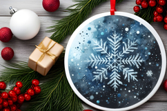 Round Christmass Ornament PNG Product Image 2