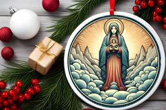 Round Christmass Ornament PNG Product Image 2