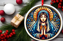 Round Christmass Ornament PNG Product Image 2