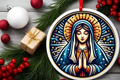 Round Christmas Ornament Sublimation|Clipart Product Image 1