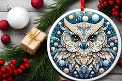 Round Christmas Ornament Sublimation|Clipart Product Image 2