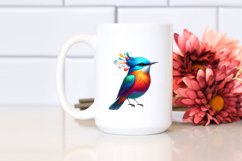 Colorfull Vibrant Bird Watercolor Wimsical Product Image 2