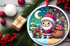 Round Christmas Ornament Sublimation|Clipart Product Image 1