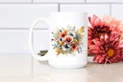Vibrant Bouquet with Poppy and Splash | Clipart Product Image 2