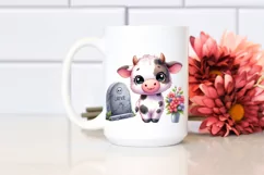 cute Baby Cow Vibrant | Clipart Product Image 2