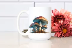 Magical Mushroom Watercolor, PNG Product Image 2