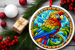 Round Christmass Ornament PNG Product Image 2