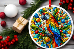 Round Christmass Ornament PNG Product Image 2