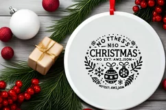 Round Christmas Ornament Sublimation|Clipart Product Image 1