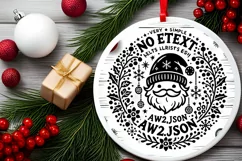 Round Christmas Ornament Sublimation|Clipart Product Image 1