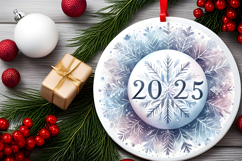 Round Christmass Ornament PNG Product Image 2