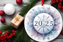 Round Christmas Ornament Sublimation|Clipart Product Image 2