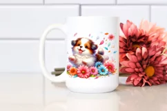 Colorful Cute Dog Tumbling Watercolor Product Image 2