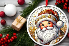 Round Christmass Ornament PNG Product Image 2