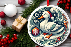 Round Christmass Ornament PNG Product Image 2