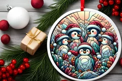 Round Christmas Ornament Sublimation|Clipart Product Image 2