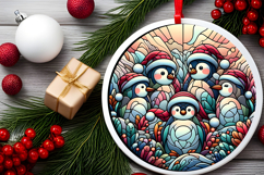 Round Christmass Ornament PNG Product Image 2