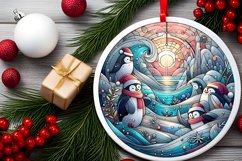 Round Christmas Ornament Sublimation|Clipart Product Image 1