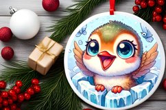 Round Christmas Ornament Sublimation|Clipart Product Image 2
