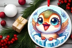 Round Christmas Ornament Sublimation|Clipart Product Image 2