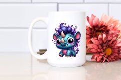 Colorful Cute Cartoon Baby Rhino | Sublimation | Clipart Product Image 2