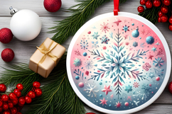 Round Christmass Ornament PNG Product Image 2