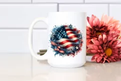Sublimation Detailed Flag USA Colors Clipart Product Image 2