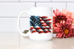 Sublimation Detailed Flag USA Colors Clipart Product Image 2
